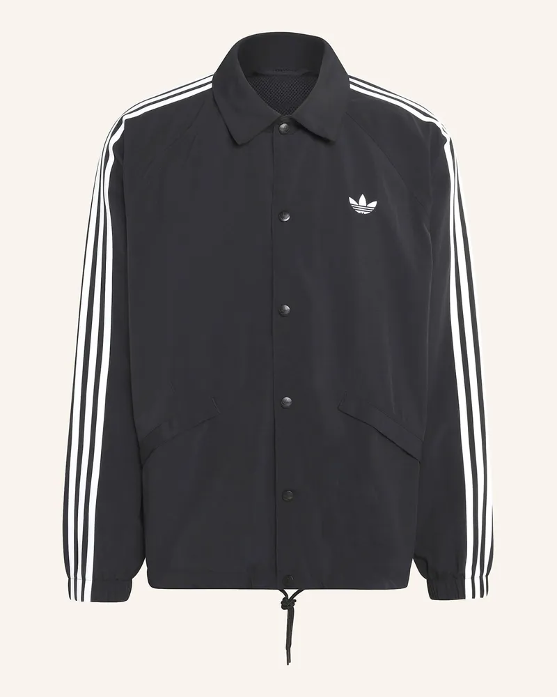 adidas 3-Streifen Coach Jacke schwarz Schwarz