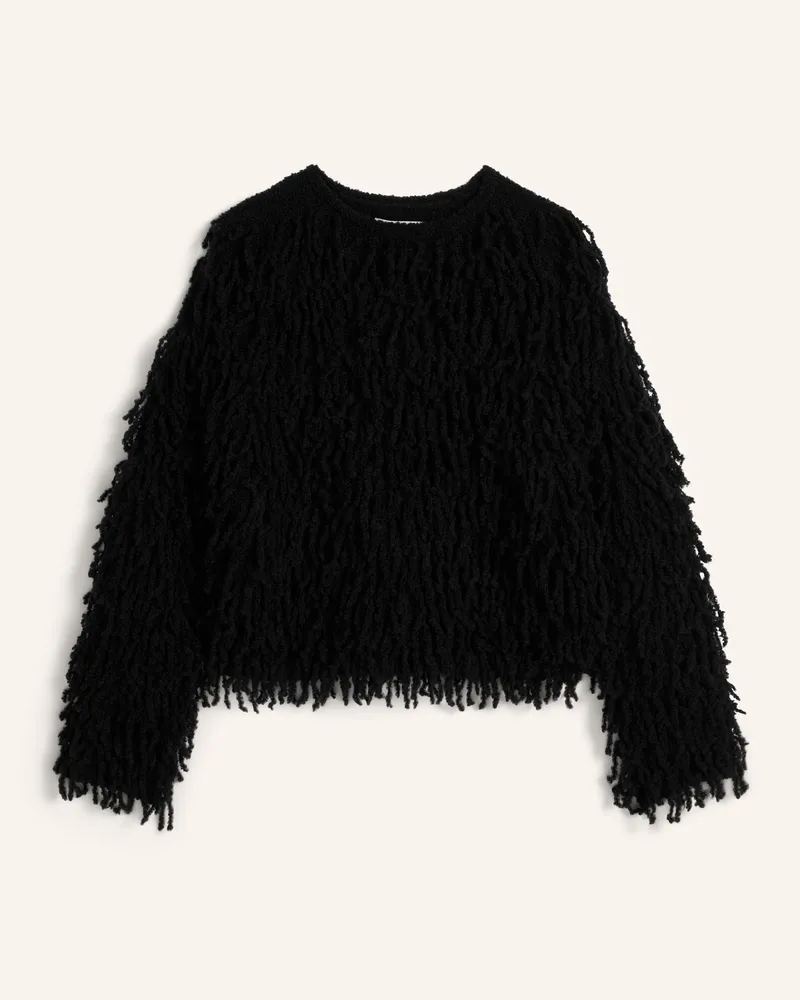 Marc O'Polo Fransenpullover schwarz Schwarz