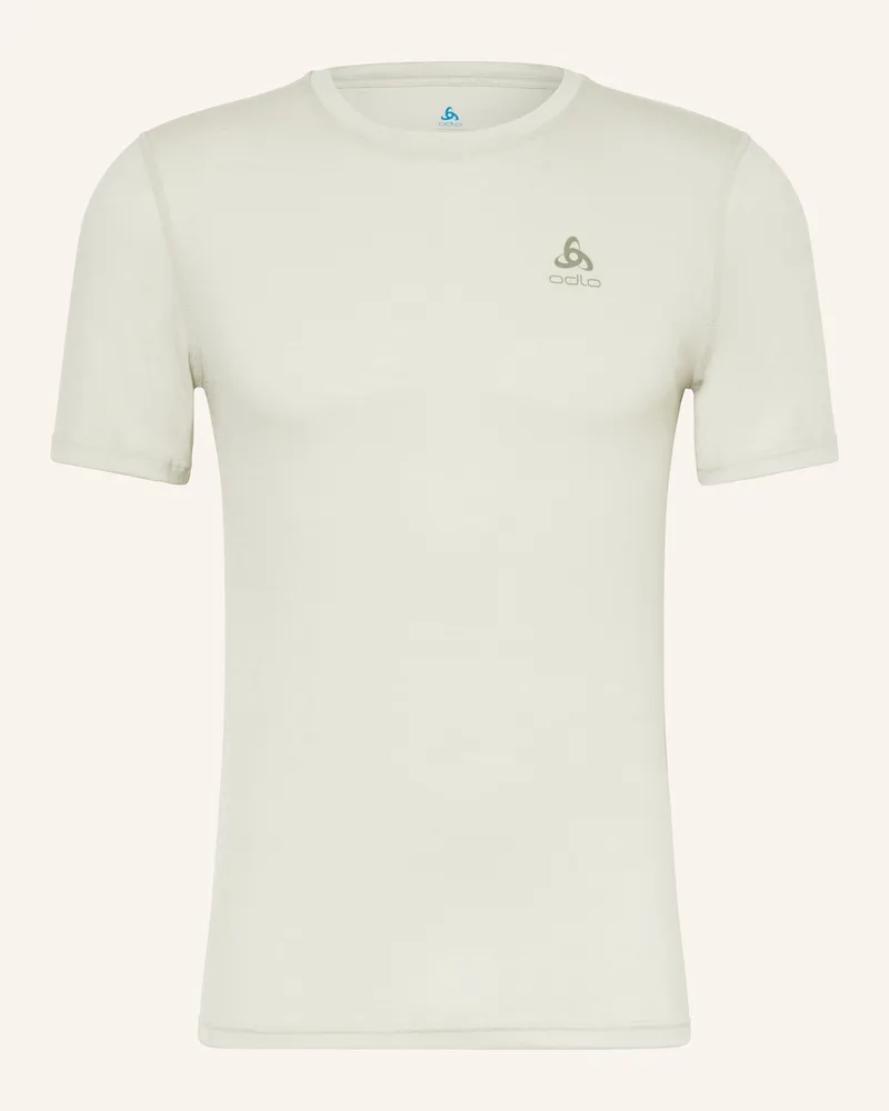 Odlo Funktionswäsche-Shirt NATURAL MERINO 160 aus Merinowolle Hellgrün