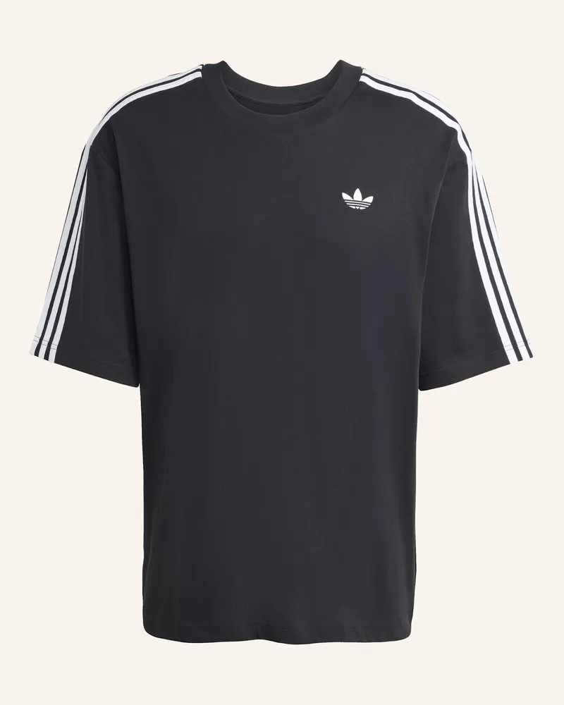 adidas Oversized-Shirt 3-STREIFEN Schwarz