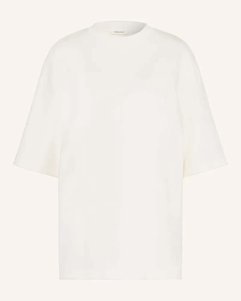 Selected Oversized-Shirt weiss Ecru