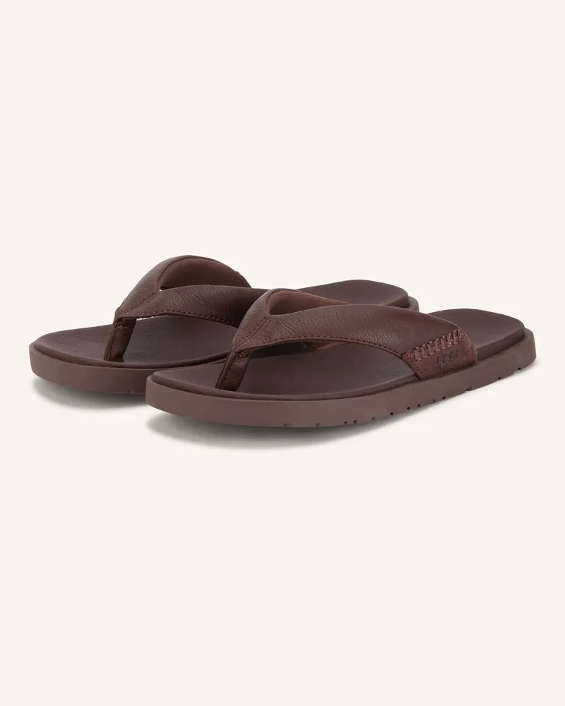 UGG Zehentrenner Seaside 2 Flip braun Dunkelbraun