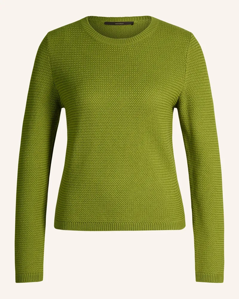 windsor. Strickpullover gruen Grün
