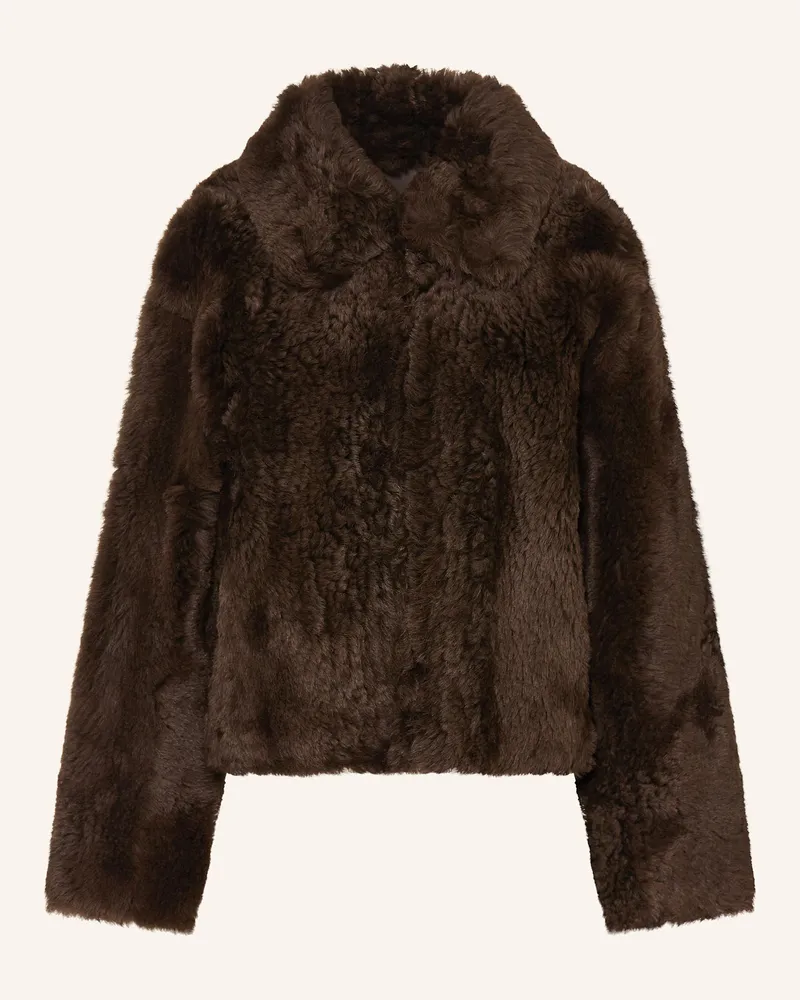 STAND Lederjacke KENZIA Dunkelbraun