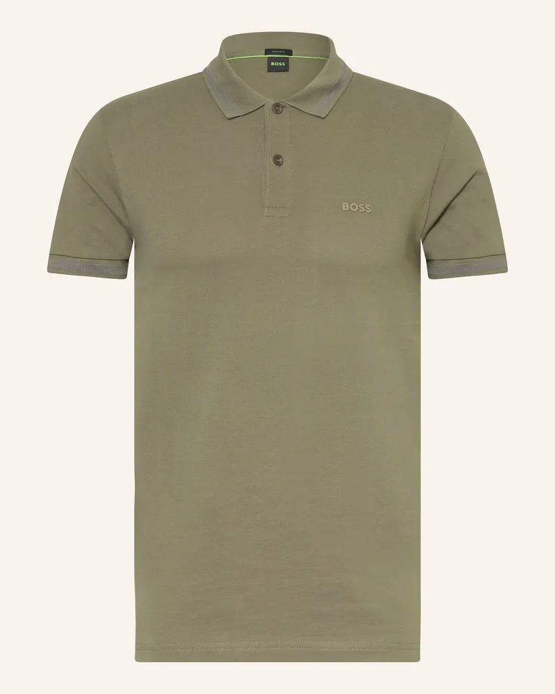HUGO BOSS Piqué-Poloshirt Pio gruen Oliv