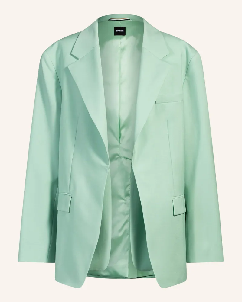 HUGO BOSS Blazer JALEDA Oversize Fit Hellgrün