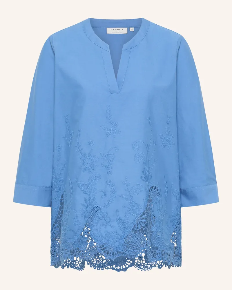 Eterna Bluse LOOSE FIT Blau