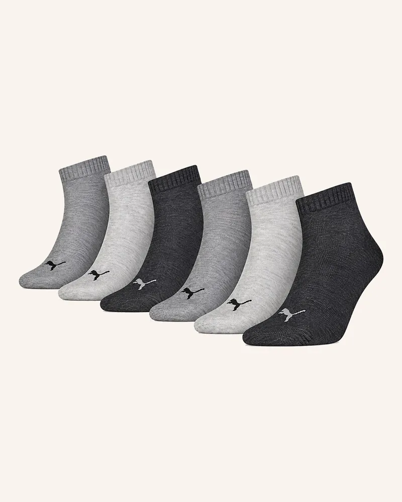 Puma Socken Quarter 6-Pack grau Grau