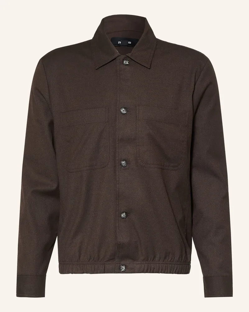 Reiss Overshirt Penge braun Dunkelbraun