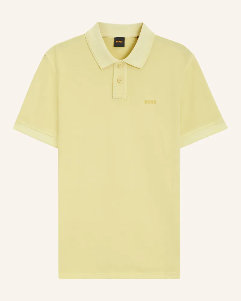 HUGO BOSS Piqué-Poloshirt PRIME Hellgelb
