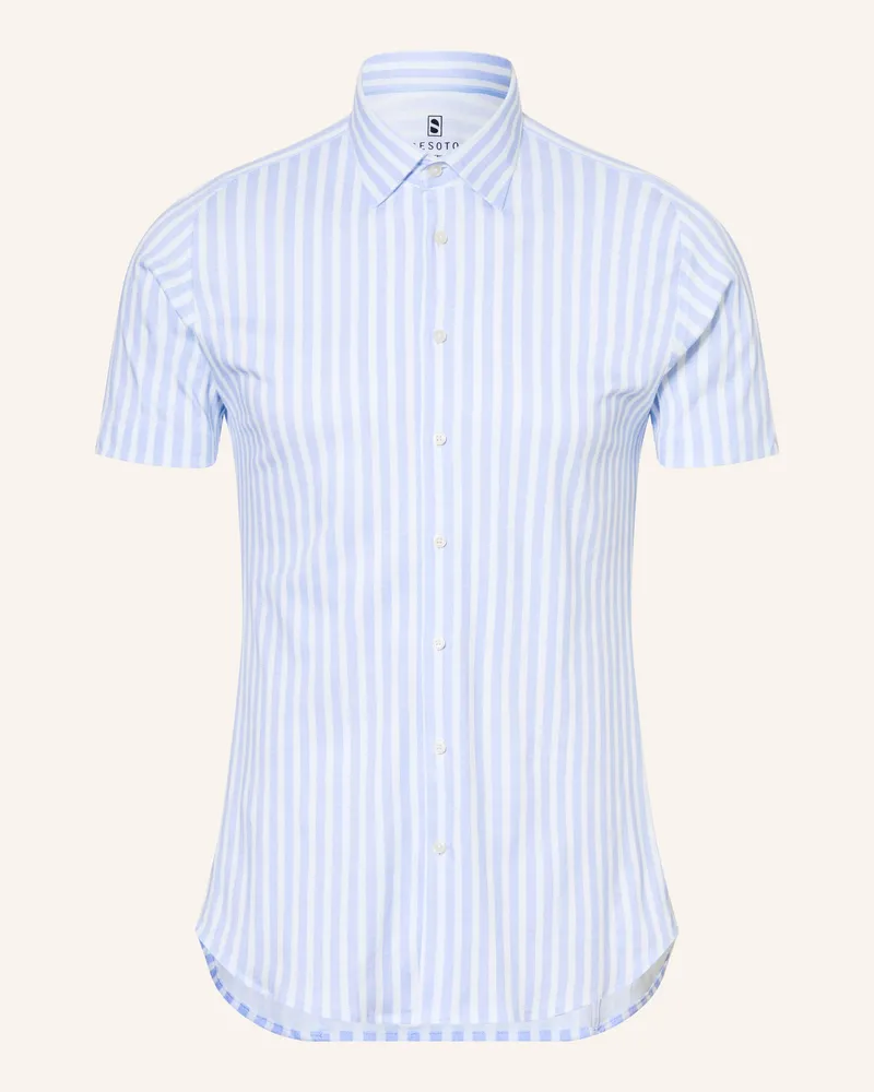DESOTO Kurzarm-Hemd Slim Fit aus Jersey Weiss