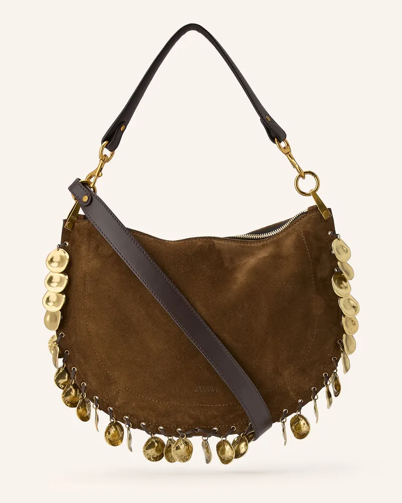 Isabel Marant Schultertasche OSKAN SOFT ZIP Dunkelbraun