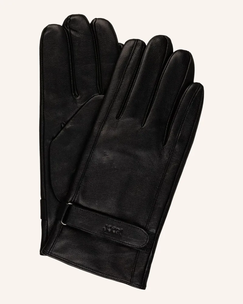 JOOP! Lederhandschuhe schwarz Schwarz
