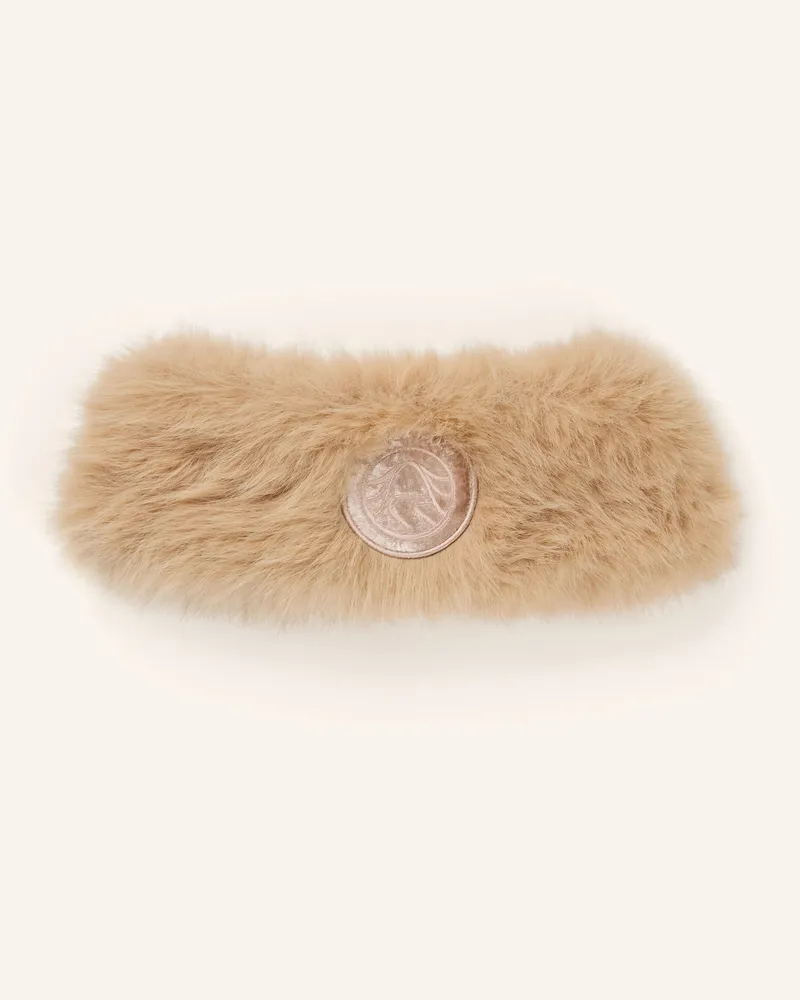 Sportalm Stirnband Aus Kunstpelz beige Hellbraun