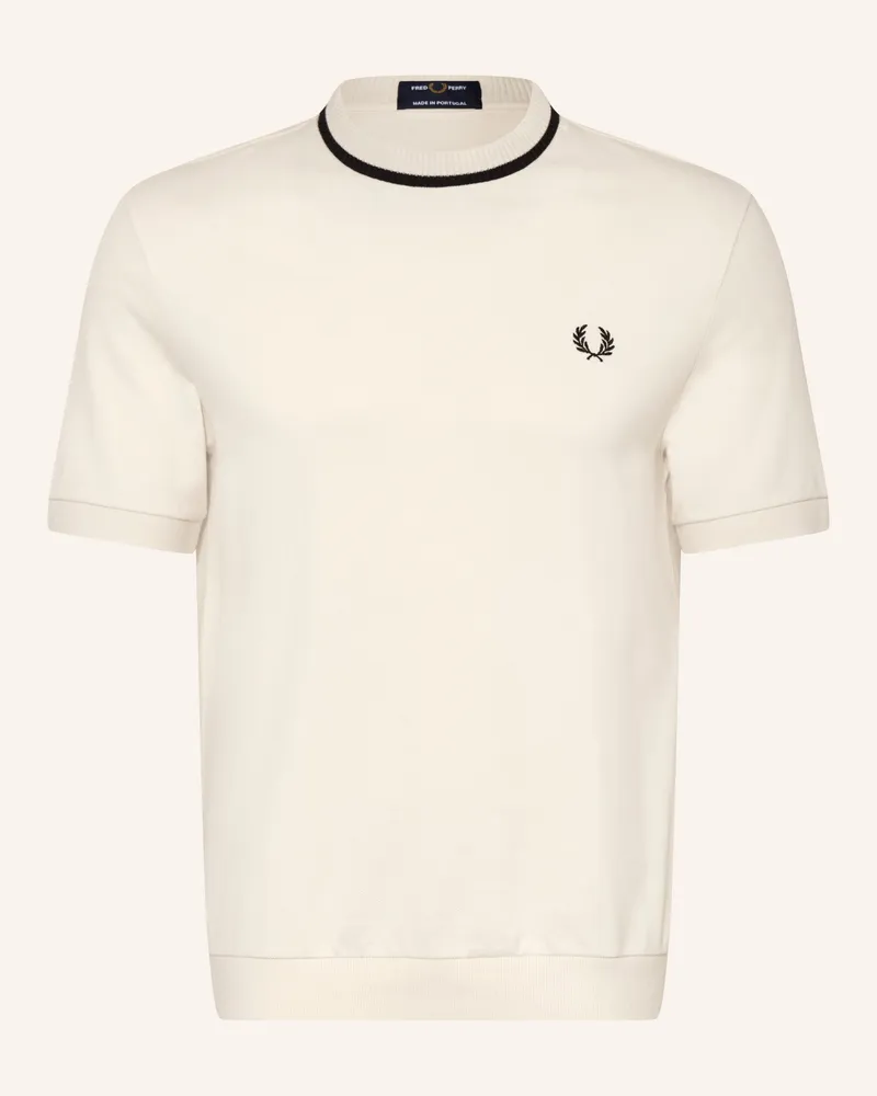 Fred Perry T-Shirt Aus Piqué weiss Ecru