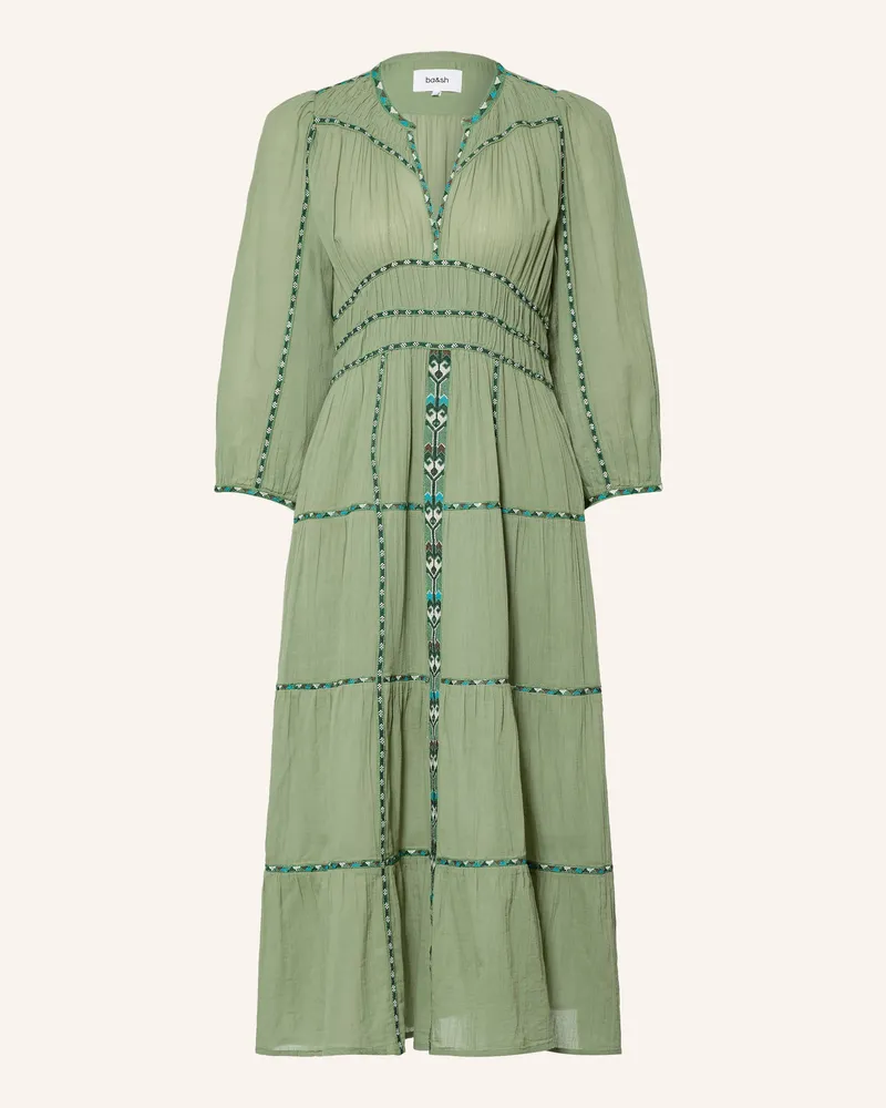 ba&sh Kleid Pahina Mit 3/4-Arm gruen Grün