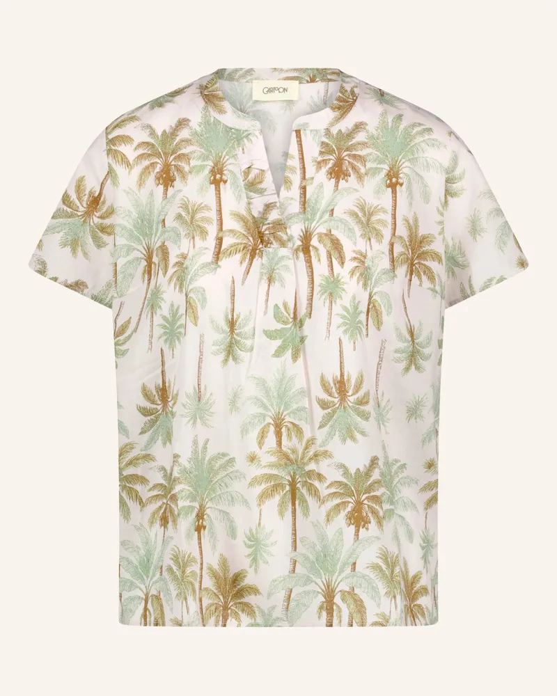 Cartoon Blusenshirt beige Hellgrün