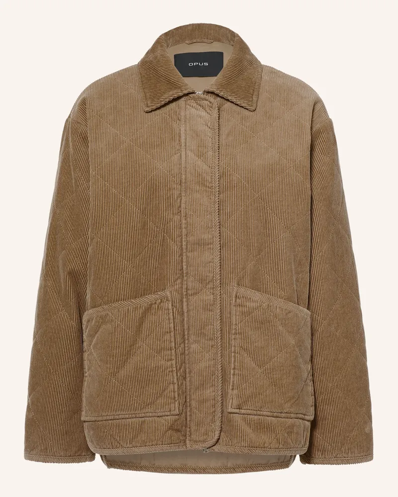 OPUS Overjacket Hekordi Aus Cord braun Hellbraun