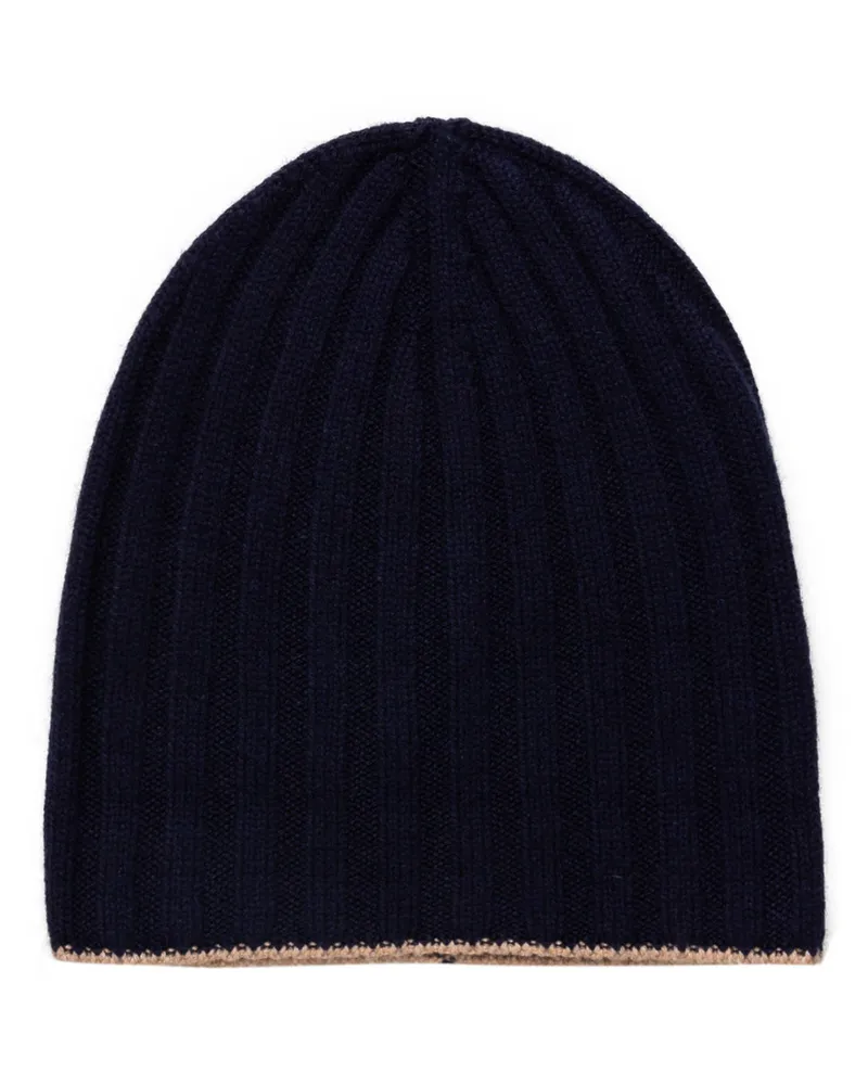 Brunello Cucinelli Cashmere-Mütze blau Navy