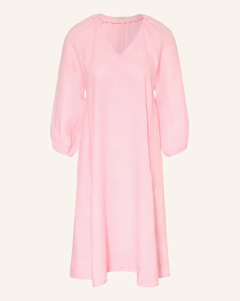 lilienfels Leinenkleid mit 3/4-Arm Rosa