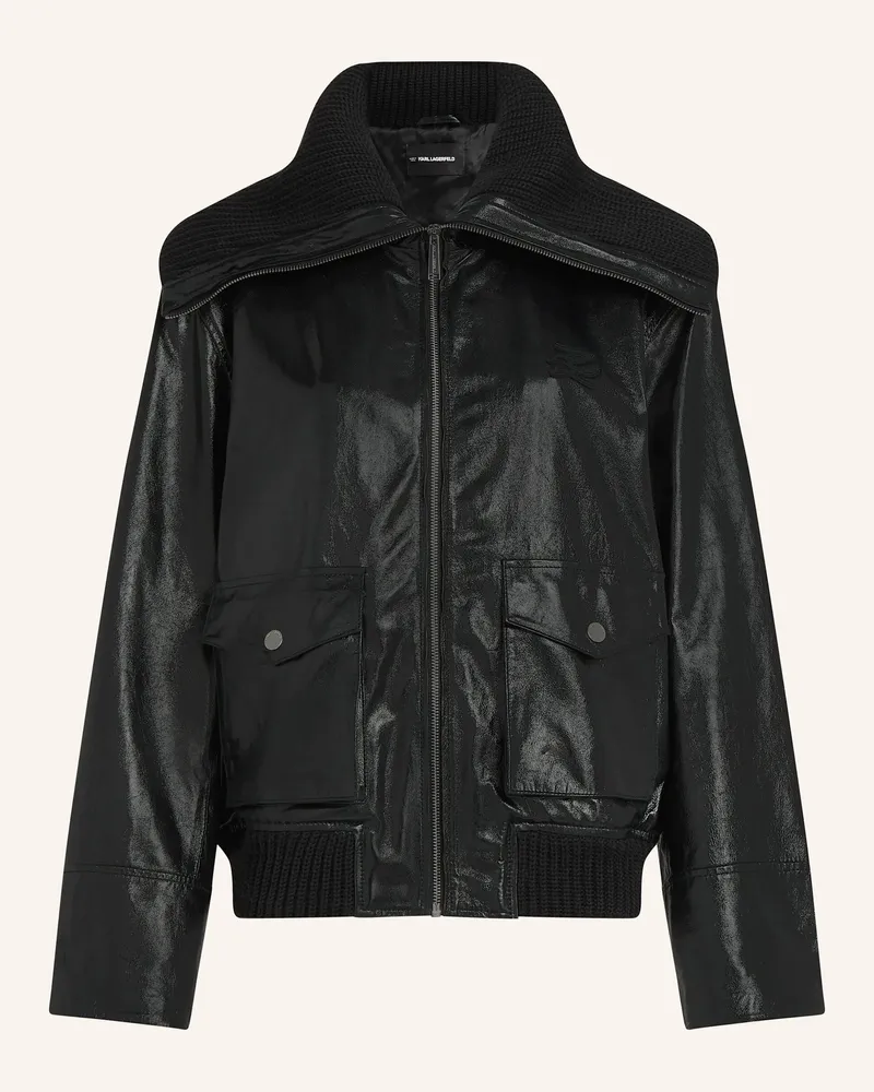 Karl Lagerfeld Bomberjacke schwarz Schwarz
