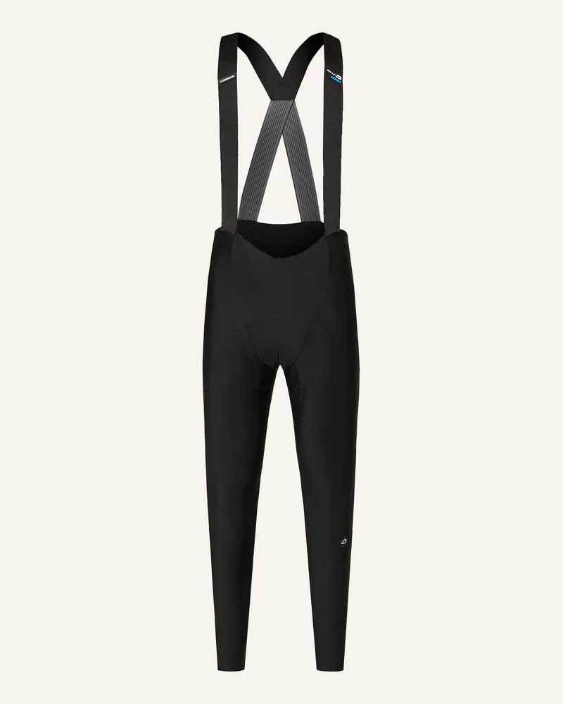 ASSOS Radhose MILLE GT HASHOOGI WINTER mit Trägern und gepolstertem Einsatz Schwarz
