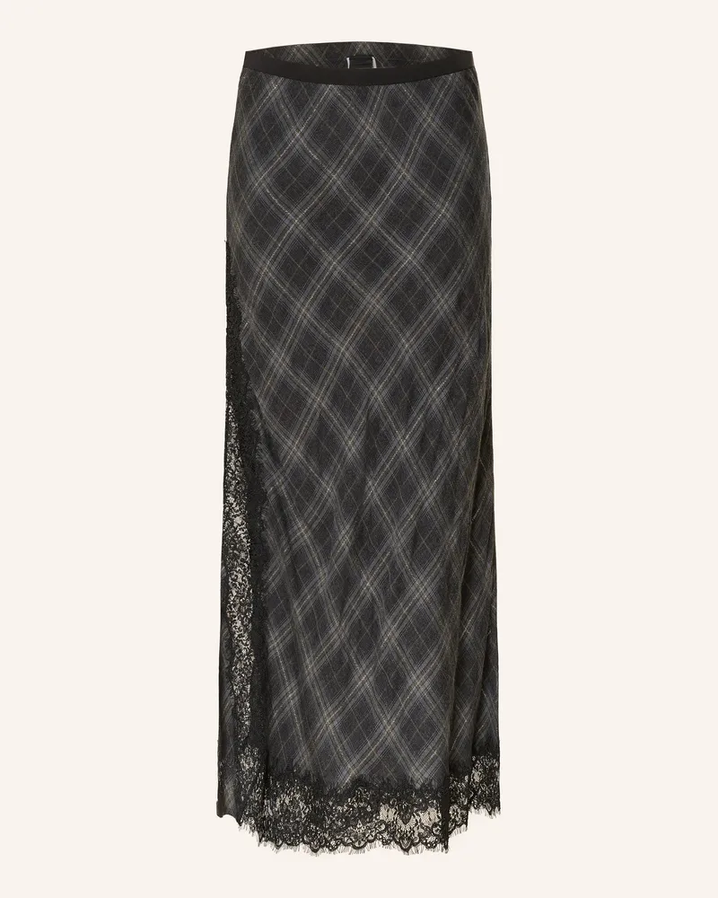 Pinko Rock mit Spitze und Glitzergarn Dunkelgrau