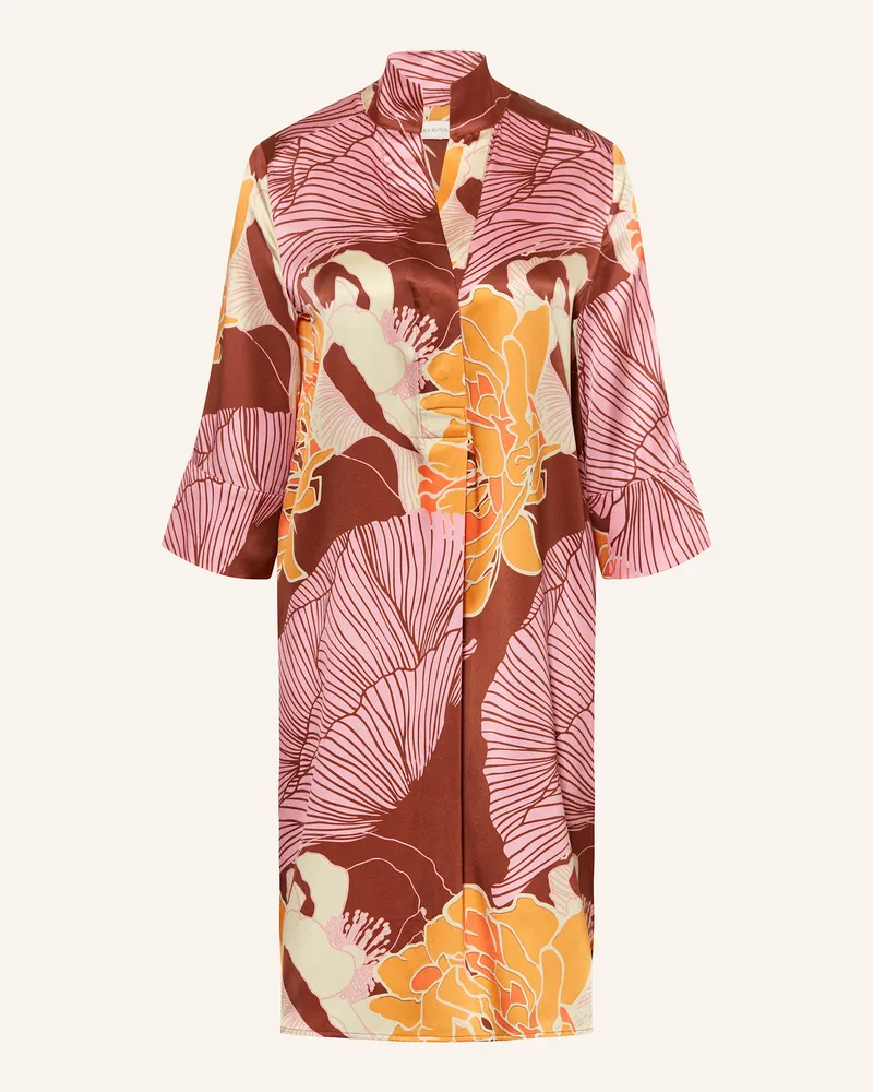 Kudibal Seidenkleid KAMILLES mit 3/4-Arm Braun