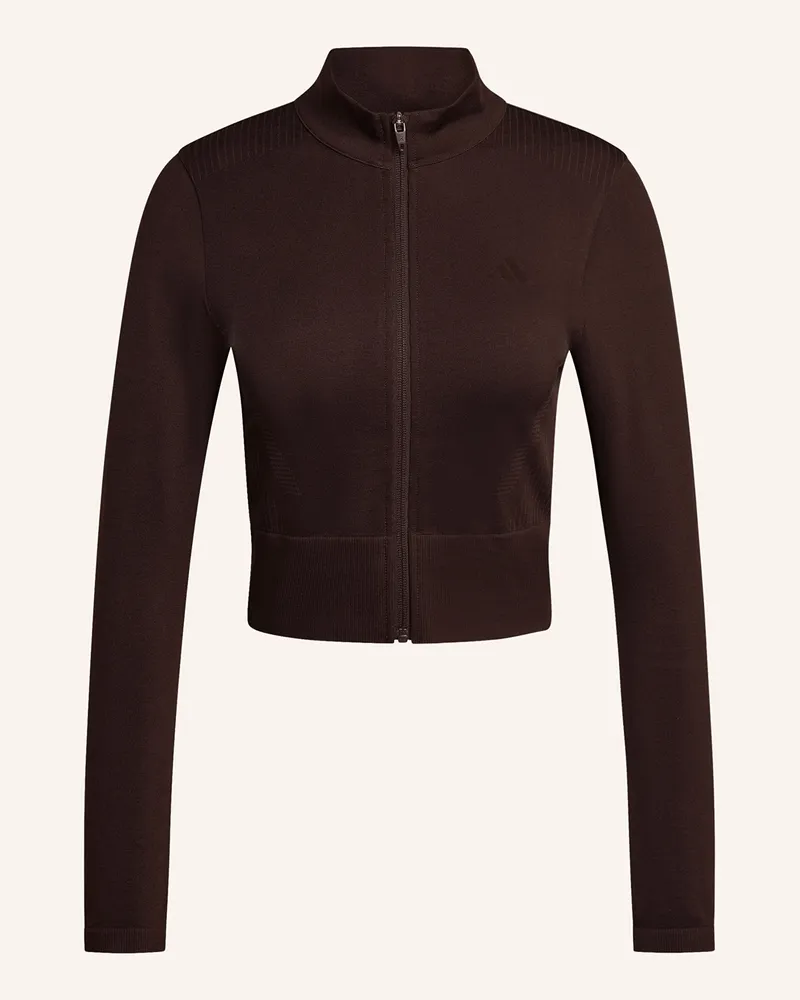 adidas Trainingsjacke We Knit braun Dunkelbraun