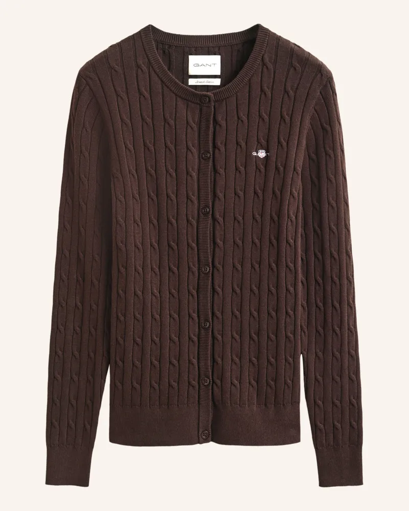 Gant Strickjacke braun Dunkelbraun