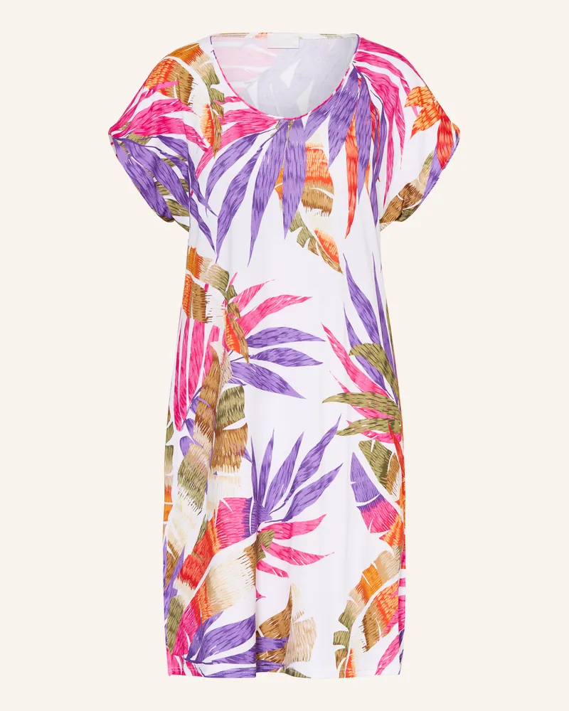 Charmline Strandkleid Palm Poetry lila Weiss