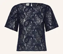 T-Shirt Mera Aus Spitze blau