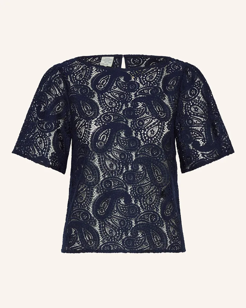 Baum und Pferdgarten T-Shirt Mera Aus Spitze blau Dunkelblau