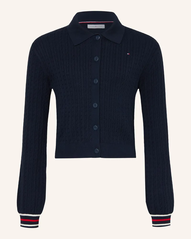Tommy Hilfiger Strickjacke blau Dunkelblau