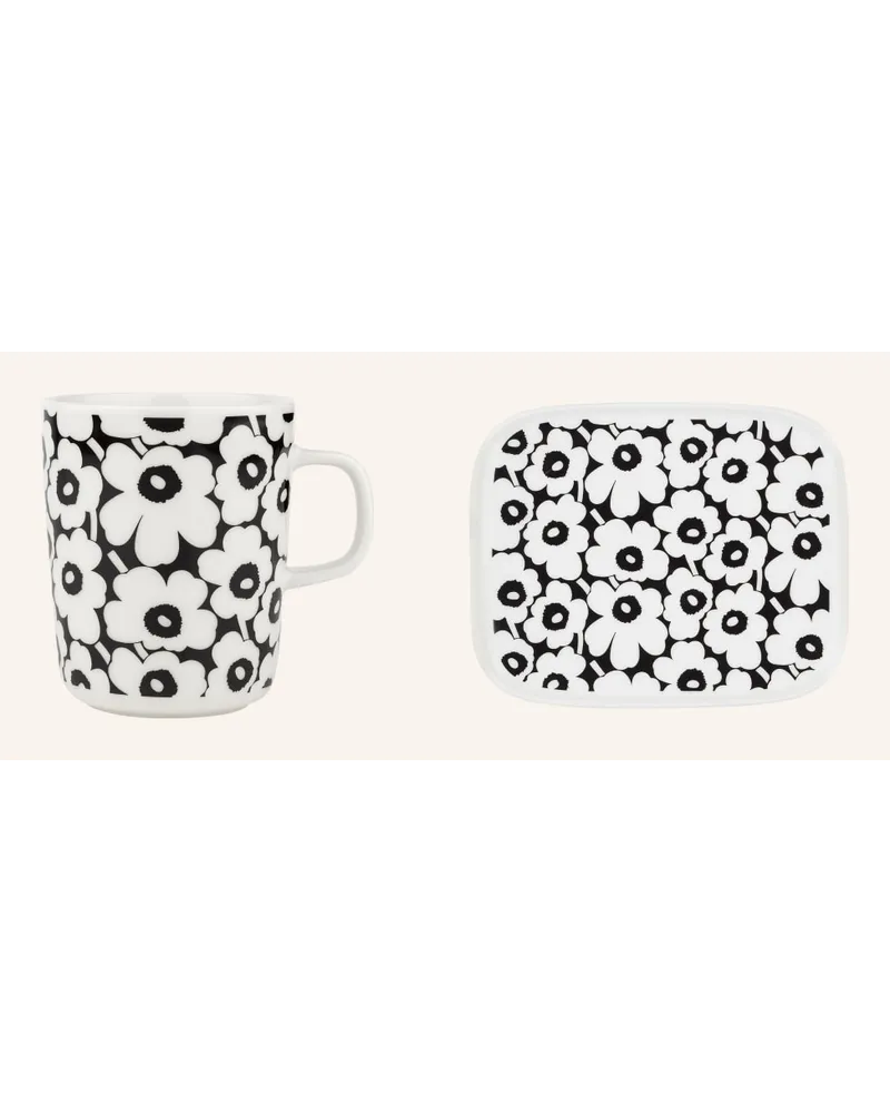 Marimekko Set PIKKUINEN UNIKKO: Tasse und Teller Schwarz