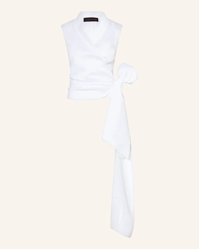Talbot Runhof Wickelbluse Weiss