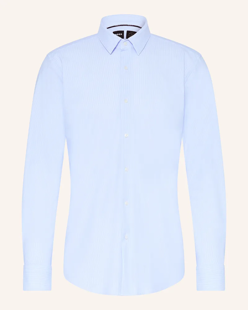 HUGO BOSS Hemd HANK PERFORMANCE Slim Fit Hellblau