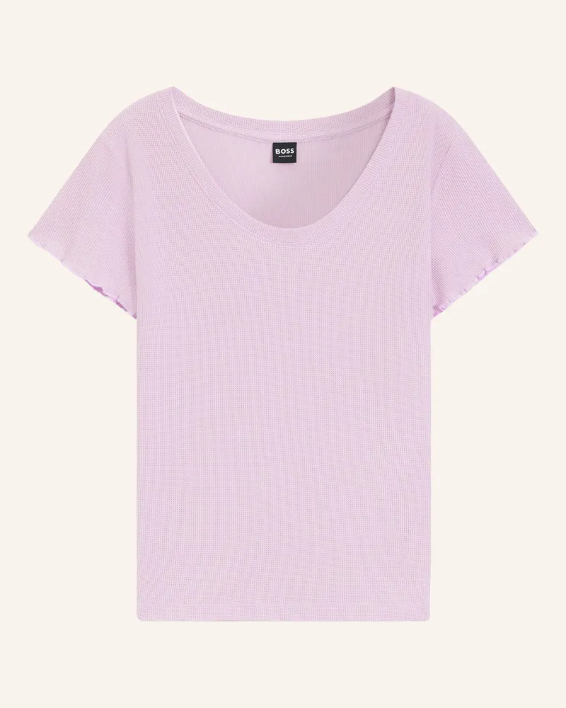 HUGO BOSS Schlafshirt COSY WAFFLE Helllila