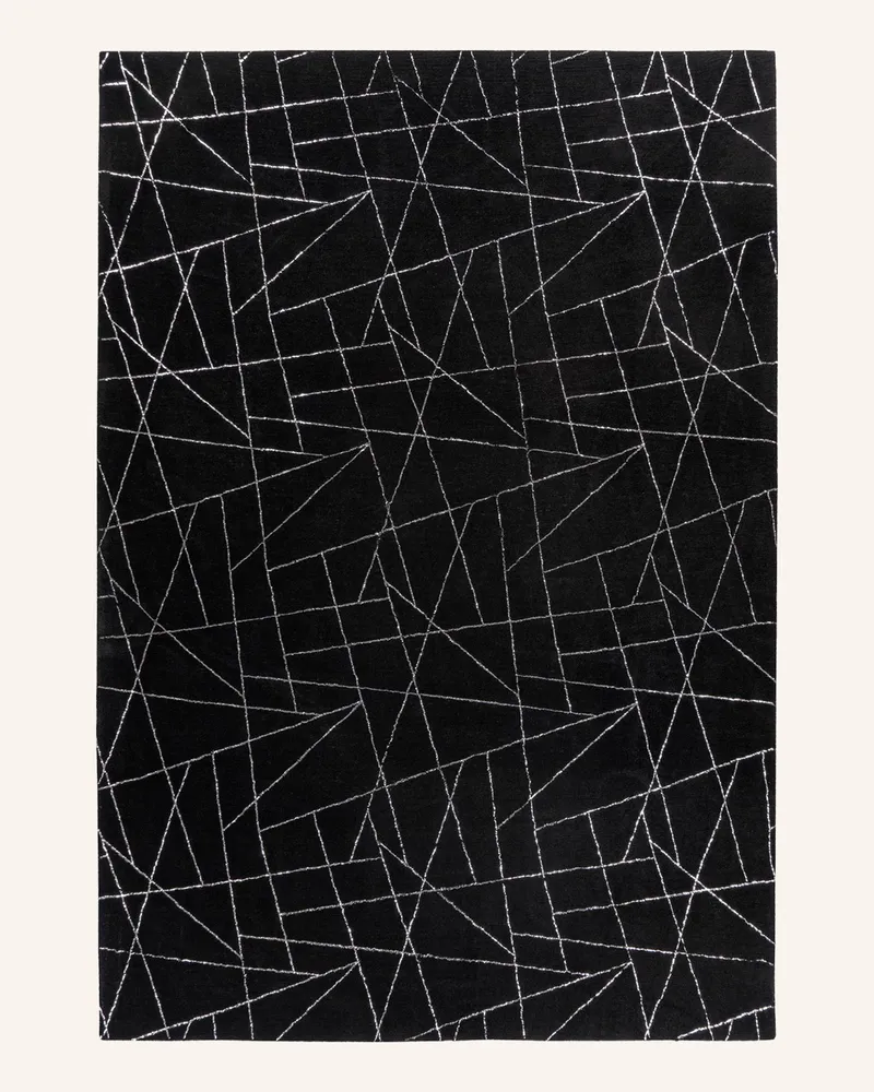 Kayoom Hochflor Teppich BIJOU 125 Schwarz