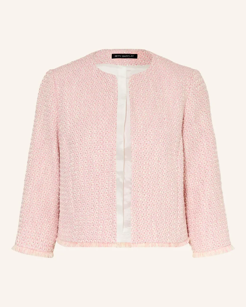 Betty Barclay Tweed-Blazer Mit 3/4-Arm Und Glitzergarn rosa Rosa