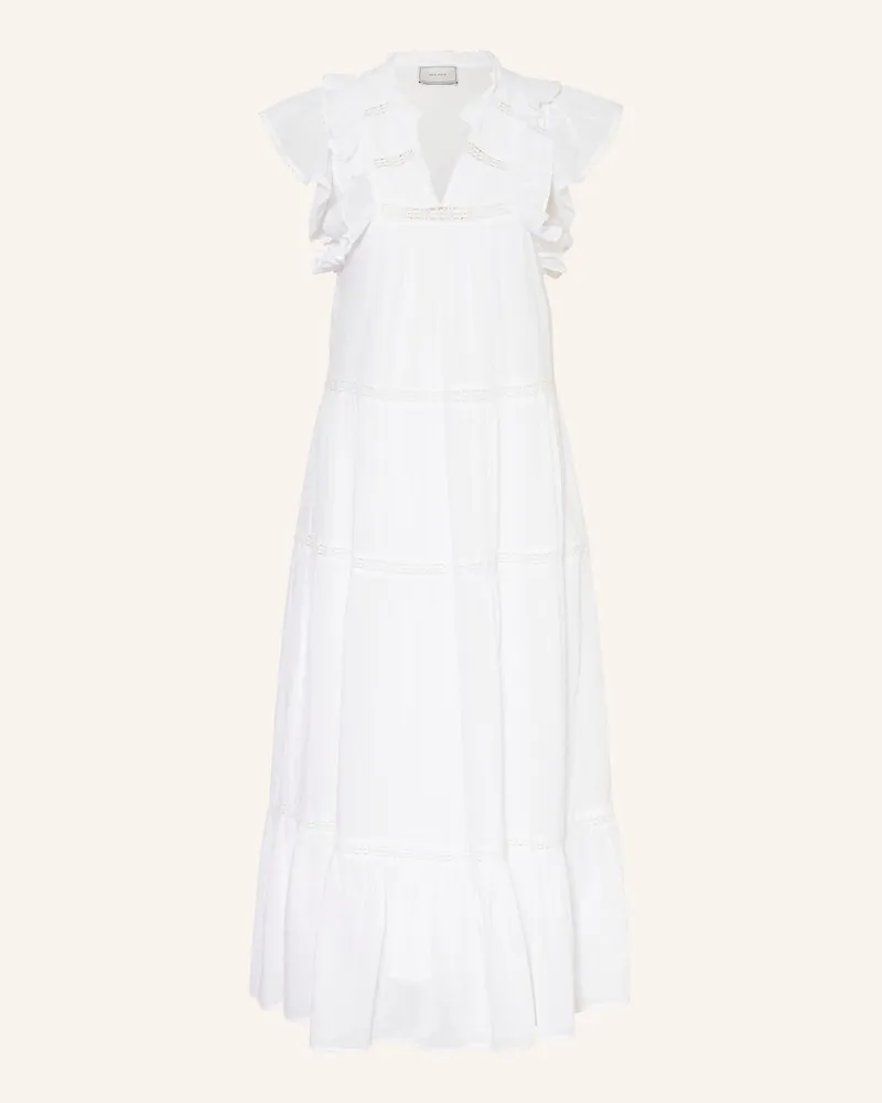 Neo Noir Kleid Ankita Mit Lochspitze weiss Weiss