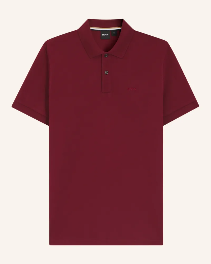HUGO BOSS Poloshirt PALLAS Regular Fit Dunkelrot