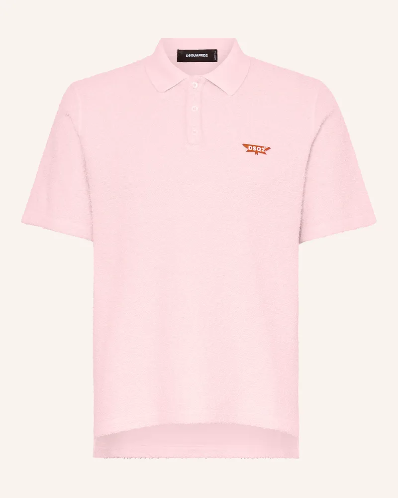 Dsquared2 Frottee-Poloshirt Tennis Fit Rosa