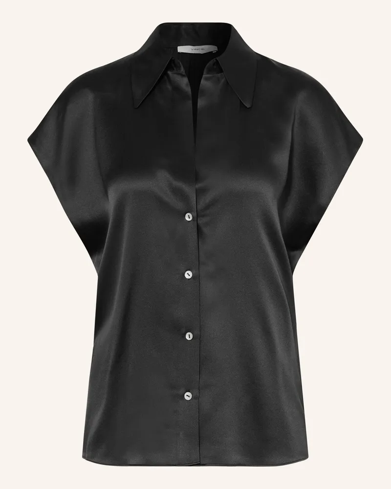 Vince Hemdbluse Aus Seide schwarz Schwarz