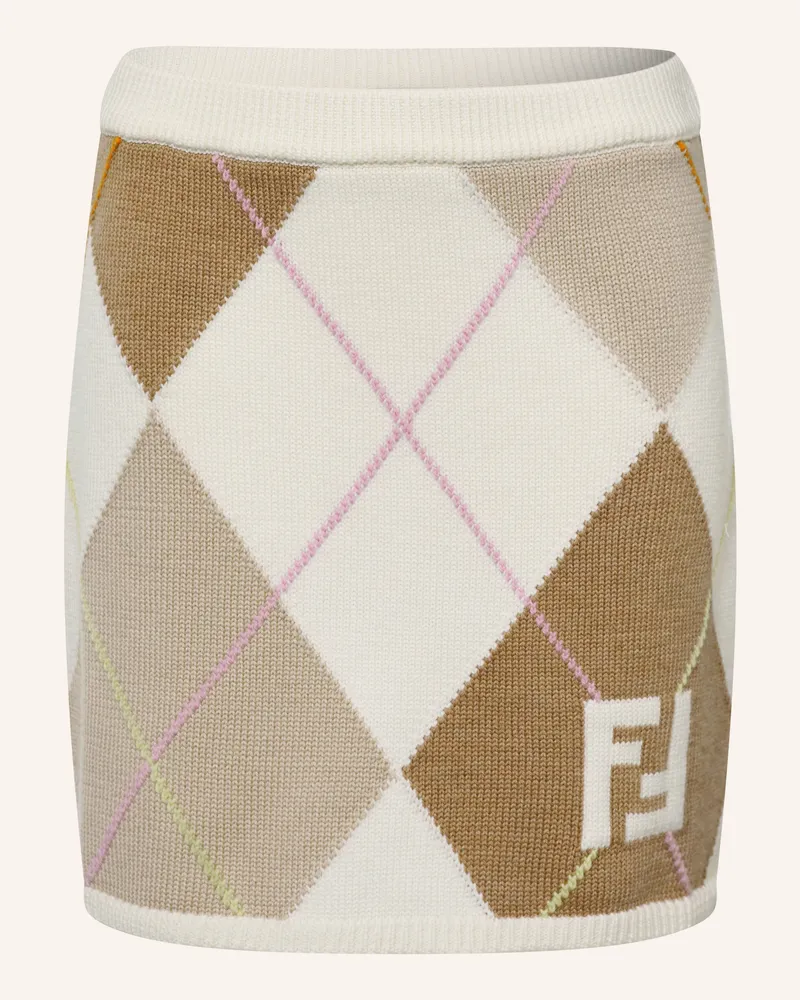 Fendi Strickrock weiss Creme