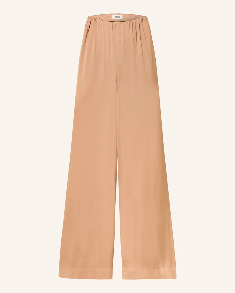 Drykorn Satinhose Tweezer braun Camel