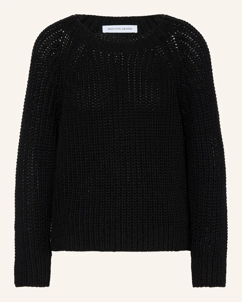 Iris von Arnim Pullover Aniva Mit Seide Und Leinen schwarz Schwarz