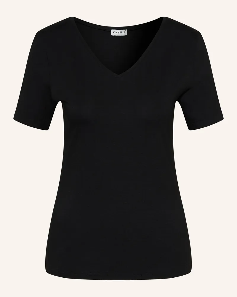 Zimmerli T-Shirt Pureness schwarz Schwarz
