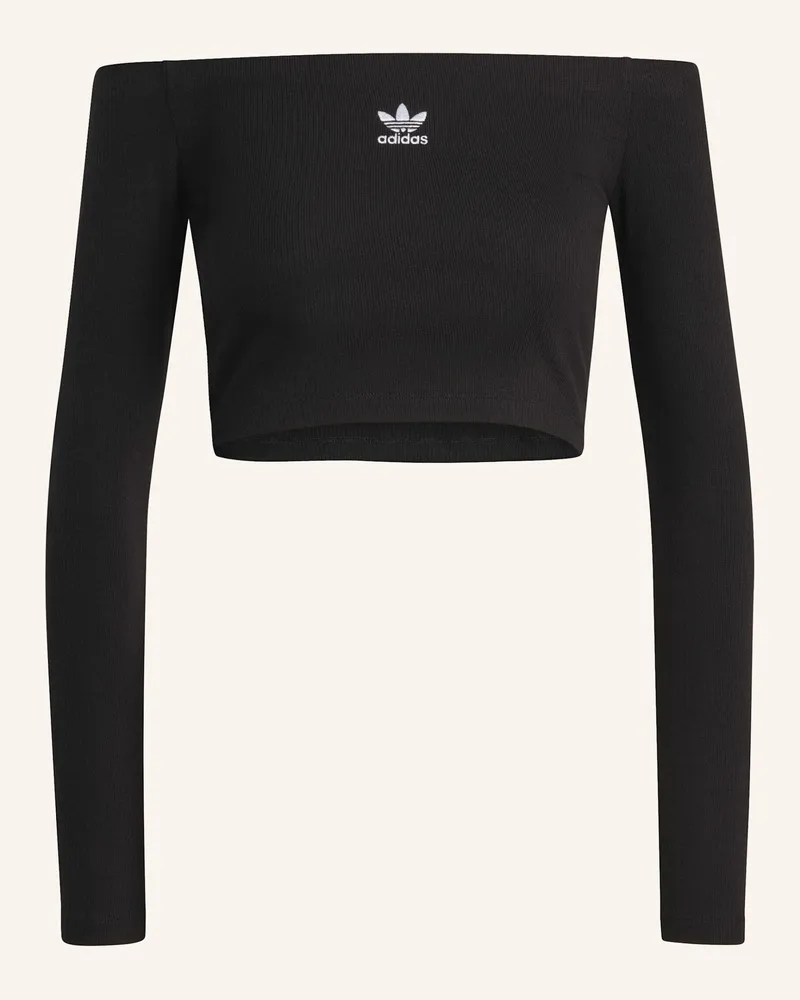 adidas Off-Shoulder-Shirt Essentials schwarz Schwarz