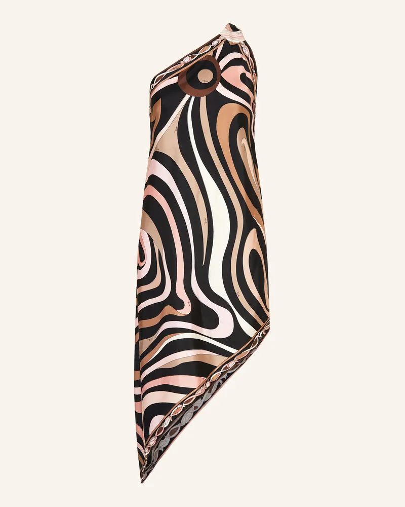 Emilio Pucci One-Shoulder-Kleid aus Seide Schwarz